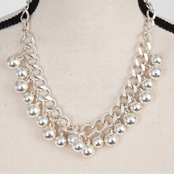 Bold choker necklace sterling silver chain link Charles Winston Collections - Picture 7 of 14